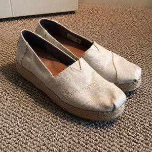 TOMS Platform Espadrilles, Size 8.5